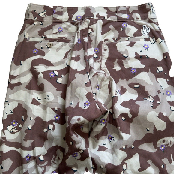 FR2 Fxxking Rabbits Love & Peace Camo Pants Sz M Nudes Flowers - Picture 7 of 8